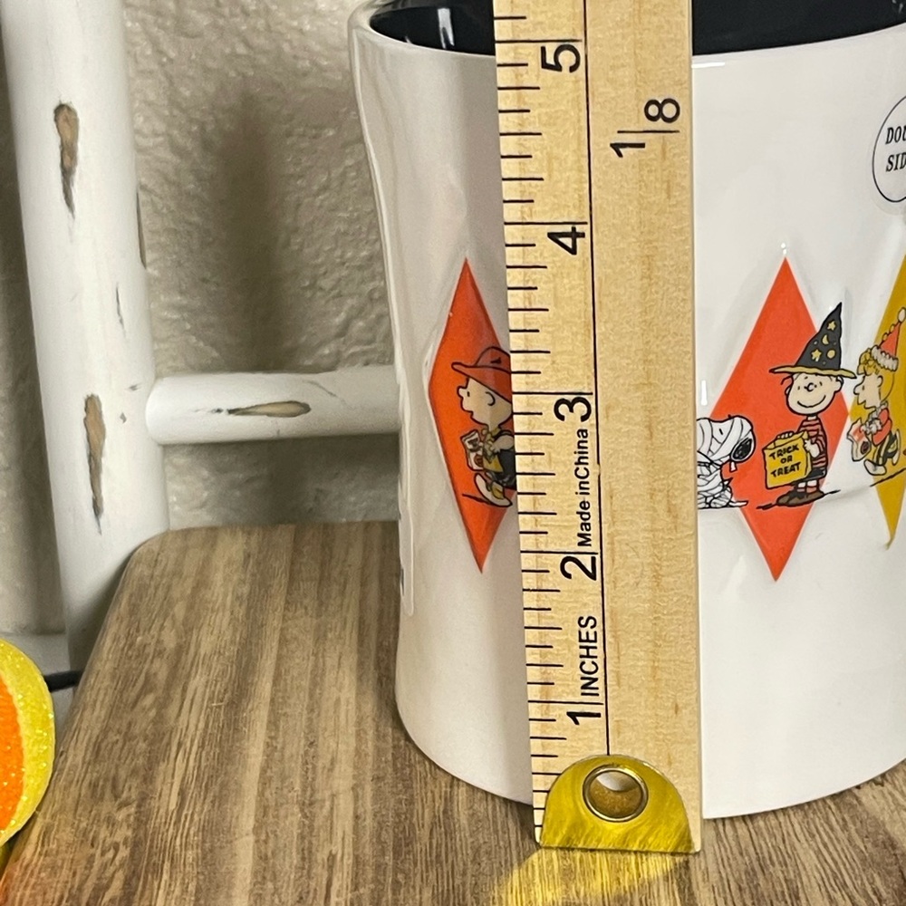 Peanuts White Mug with Halloween Characters and Orange Accents Trick or Treat - Picture 3 of 5